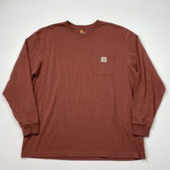 Carhartt Other - Carhartt Long Sleeve Pocket Maroon T-Shirt Sz 2XL